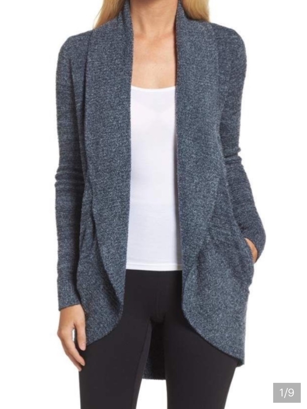 Barefoot Dreams Cozychic Lite Circle Cardigan  in Pacific Blue size S